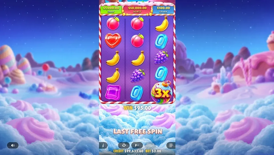 Sweet Bonanza POP free spins round — up to 25,000x max win