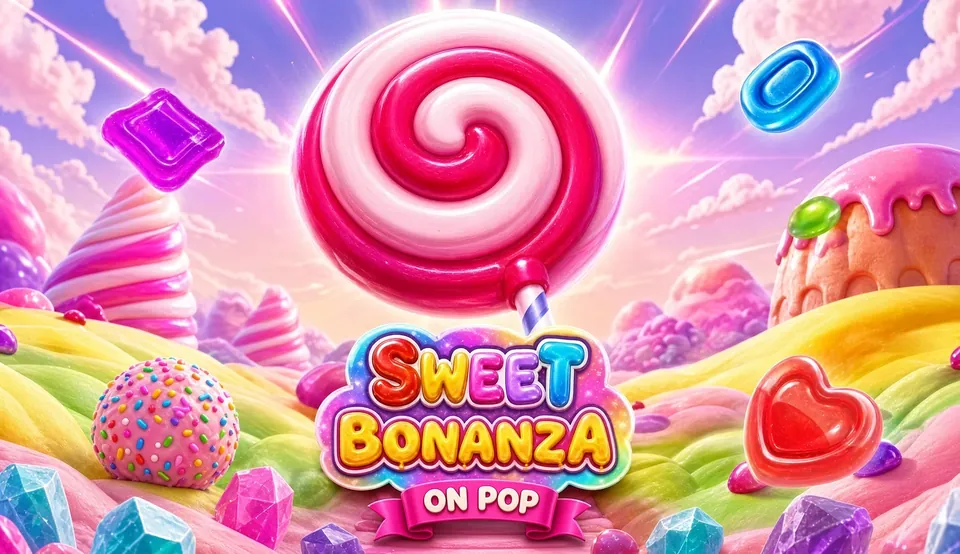 Sweet Bonanza POP by Pragmatic Play — candy key art with giant lollipop